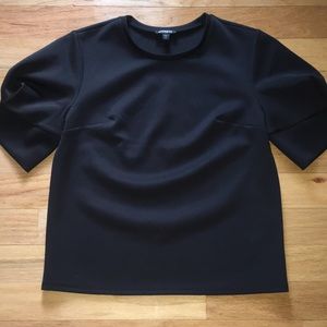 EXPRESS SCUBA PUFF SLEEVE CREW NECK TOP, size M